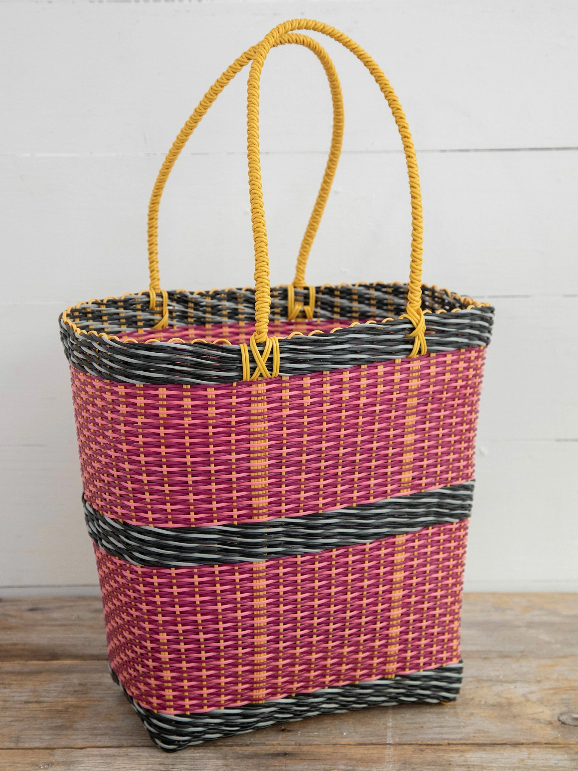 Natural Life Katya Woven Market Tote - Lemon Multicolor 5 Natural Life Katya Woven Market Tote - Lemon Multicolor - Image 3