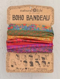 Natural Life Full Boho Bandeau® Headband - Rainbow Borders