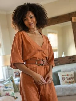 Natural Life Vegan Leather Adjustable Belt - Brown -Natural Life Shop BLT038 A4