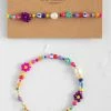 Natural Life Boho Beaded Daisy & Pearl Bracelet -Natural Life Shop BRC000014