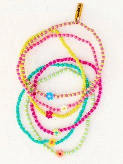 Natural Life Beaded Bracelet, Set Of 6 - Daisies -Natural Life Shop BRC227 1