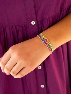 Natural Life Beaded Bracelet, Set Of 6 - Daisies -Natural Life Shop BRC227 2