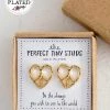 Natural Life Perfect Tiny Stud Earrings - Peace Heart 2 Natural Life Perfect Tiny Stud Earrings - Peace Heart -Natural Life Shop ERNG000024