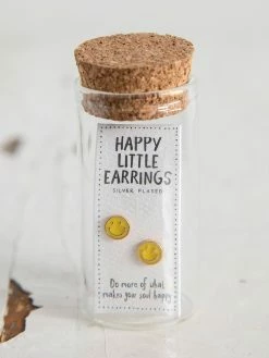 Natural Life Happy Little Stud Earrings - Smiley