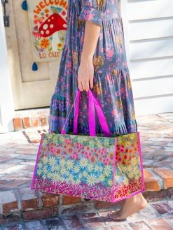 Natural Life Carry All Tote Bag - Wildflower Border