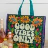 Natural Life Insulated Cooler Tote - Good Vibes Only -Natural Life Shop GBAG000055 1