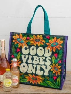 Natural Life Insulated Cooler Tote - Good Vibes Only