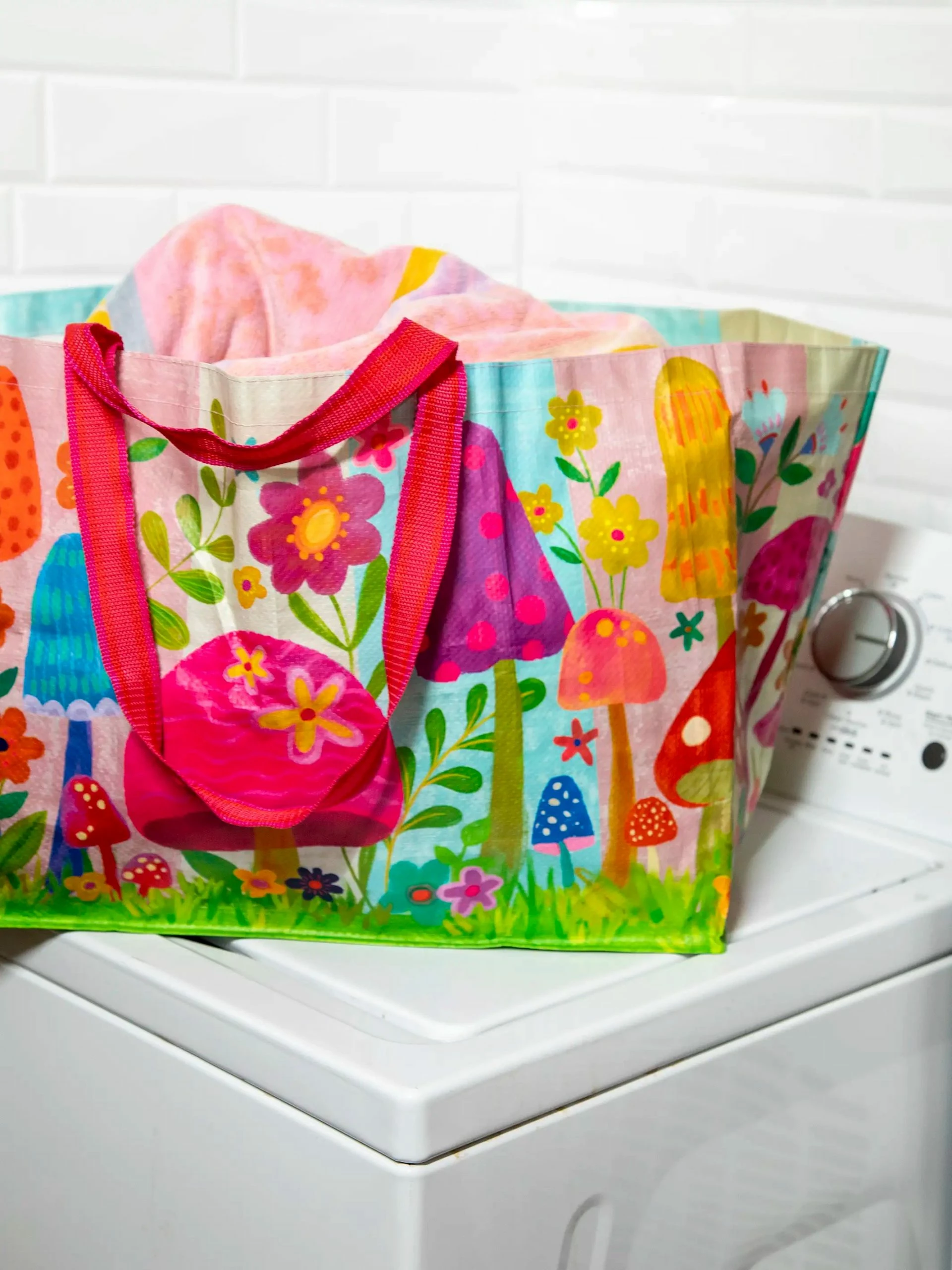 Natural Life Laundry Traveling Moving Tote Bag - Mushroom 5 Natural Life Laundry Traveling Moving Tote Bag - Mushroom - Image 3