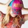 Natural Life Adjustable Trucker Hat - Happy -Natural Life Shop HAT000034 2