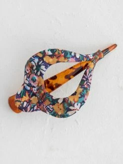 Natural Life Floral Fabric Boho Hair Clip - Multicolored
