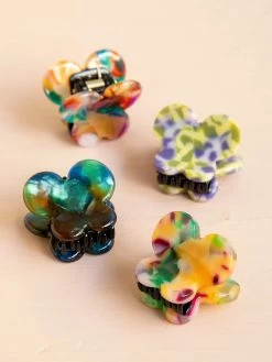 Natural Life Mini Butterfly Hair Clips, Set Of 4