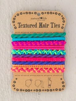 Natural Life Textured Hair Ties, Set Of 10 - Rainbow