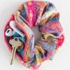 Natural Life Hideaway Scrunchie - Folk Flower Patchwork -Natural Life Shop HDBN000023 1