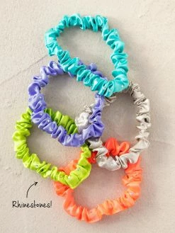 Natural Life Skinny Scrunchie Set - Hot Pink