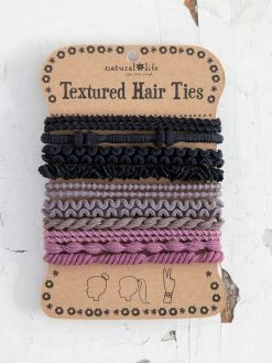 Natural Life Textured Hair Ties, Set Of 10 - Tan
