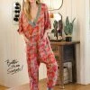 Natural Life Charlie V-Neck Jumpsuit - Bright Pink Floral -Natural Life Shop JUMP000252