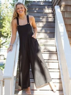 Natural Life Carrington Wide-Leg Jumpsuit - Black -Natural Life Shop JUMP083 MAIN