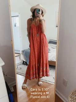 Natural Life Jamie V-Neck Jumpsuit - Red Floral Border -Natural Life Shop JUMP243 ALT