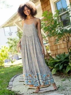 Natural Life Zoe Wide-Leg Jumpsuit - Cream Floral Border -Natural Life Shop JUMP315 A1