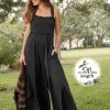 Natural Life Brynn Wide-Leg Knit Jumpsuit - Charcoal -Natural Life Shop JUMP371