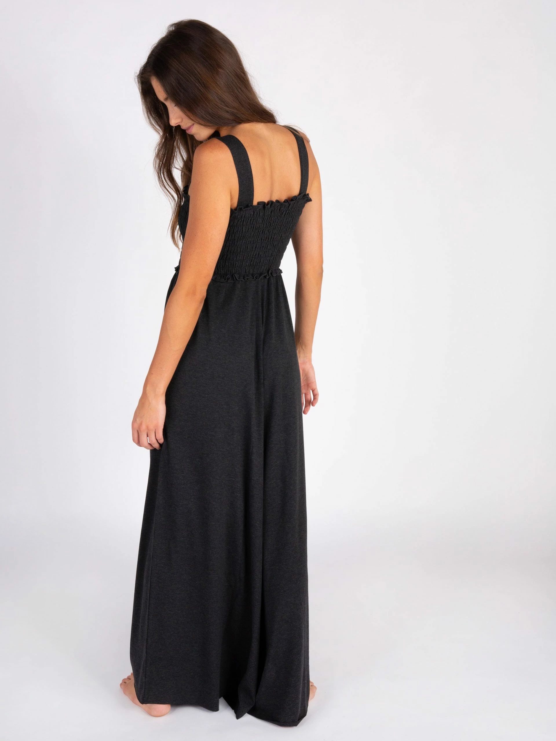 Natural Life Brynn Wide-Leg Knit Jumpsuit - Charcoal 4 Natural Life Brynn Wide-Leg Knit Jumpsuit - Charcoal - Image 2