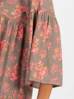 Natural Life Charlotte Midi Dress - Coral Floral -Natural Life Shop LHDRS1103 A1