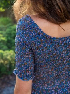 Natural Life Daisy Tiered Midi Dress - Golden Vines -Natural Life Shop LHDRS1319 detail