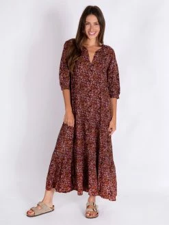 Natural Life Sage V-Neck Maxi Dress - Coco Floral