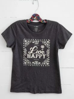 Natural Life Perfect Fit Tee Shirt - Live Happy -Natural Life Shop LiveHappy front 20copy