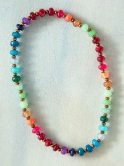 Natural Life Rainbow Stone Bracelet Choker -Natural Life Shop N000019 1