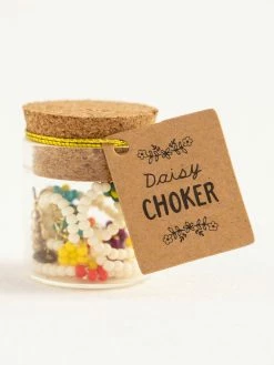 Natural Life Beaded Daisy Choker Necklace - Multicolor