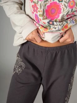 Natural Life Quinn Graphic Knit Jogger - Charcoal Doodle -Natural Life Shop PNT323 3