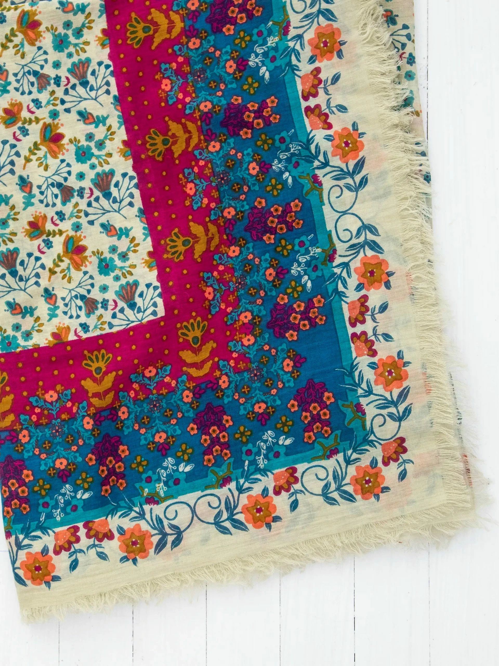 Natural Life Printed Sarong - Floral Border 7 Natural Life Printed Sarong - Floral Border - Image 5