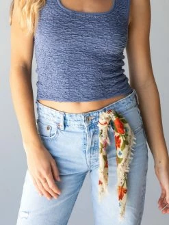 Natural Life Printed Bandana - Cream Floral -Natural Life Shop SCV000015 4