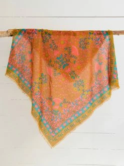 Natural Life 4-in-1 Scarf - Teal Goldenrod Mandala