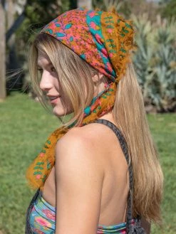 Natural Life 4-in-1 Scarf - Teal Goldenrod Mandala 12 Natural Life 4-in-1 Scarf - Teal Goldenrod Mandala -Natural Life Shop SCV000018 10