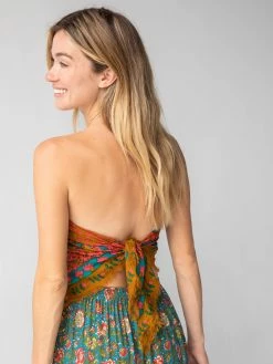 Natural Life 4-in-1 Scarf - Teal Goldenrod Mandala 11 Natural Life 4-in-1 Scarf - Teal Goldenrod Mandala -Natural Life Shop SCV000018 4