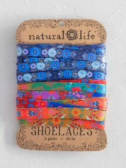 Natural Life Shoelaces, Set Of 2 - Rainbow