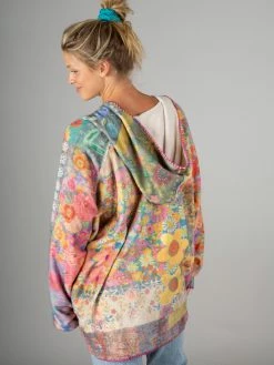 Natural Life Cozy Blanket Hoodie - Floral Patchwork 8 Natural Life Cozy Blanket Hoodie - Floral Patchwork -Natural Life Shop SWTR712 2