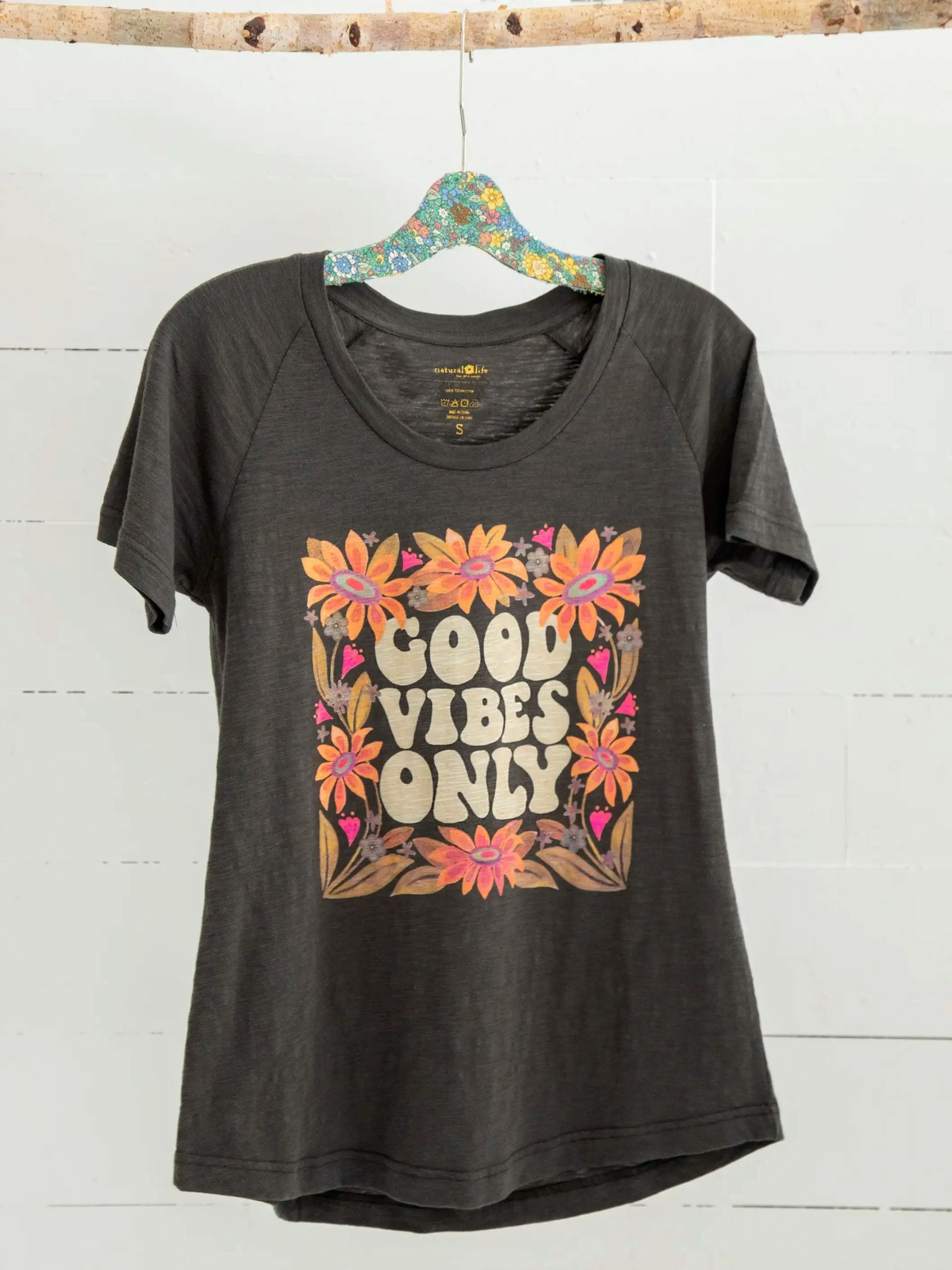 Natural Life Boho Tee Shirt - Good Vibes Only 5 Natural Life Boho Tee Shirt - Good Vibes Only - Image 3