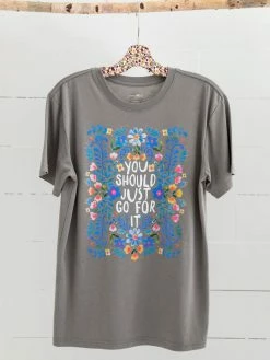 Natural Life Boyfriend Tee Shirt - Go For It -Natural Life Shop TEE000731