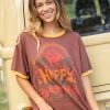 Natural Life Ringer Oversized Tee Shirt - Happy -Natural Life Shop TEE2031