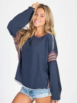 Natural Life Shop -Natural Life Shop Trim Sweatshirt 20Navy A1