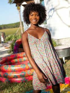 Natural Life Riley Dress - Neon Ditsy Floral