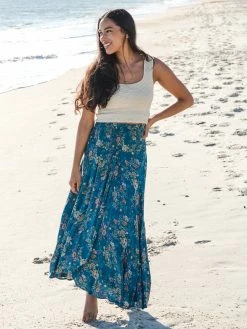 Natural Life Favorite Convertible Skirt - Dark Turquoise Rose -Natural Life Shop VP3A0834