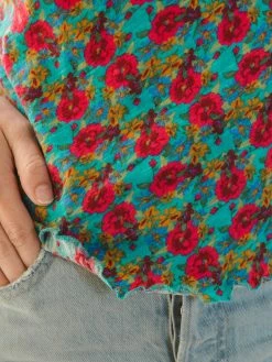 Natural Life Lily Printed Knit Tee Shirt - Red Turquoise Floral 9 Natural Life Lily Printed Knit Tee Shirt - Red Turquoise Floral -Natural Life Shop VP3A1050