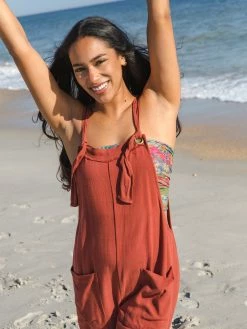 Natural Life Carly Wide-Leg Jumpsuit - Rust -Natural Life Shop VP3A1148