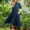 Natural Life Rebecca Tiered Dress - Blue Black Plaid 2 Natural Life Rebecca Tiered Dress - Blue Black Plaid -Natural Life Shop VP3A1240 20copy
