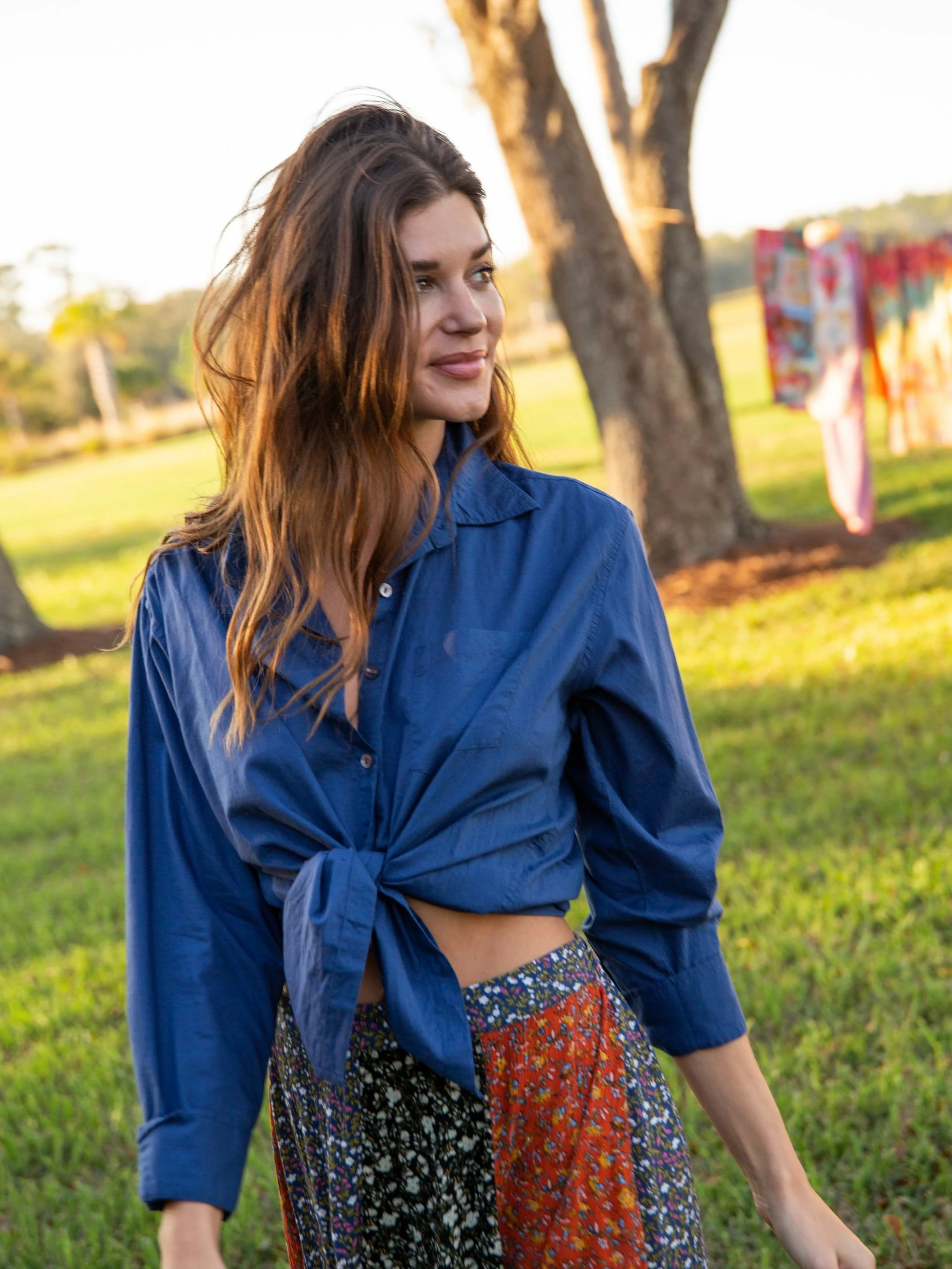 Natural Life Lived In Button Down Shirt - Navy 3 Natural Life Lived In Button Down Shirt - Navy