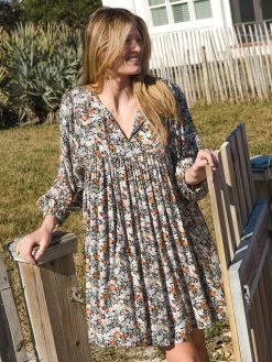 Natural Life Rose Dress - Multi Floral -Natural Life Shop VP3A1880